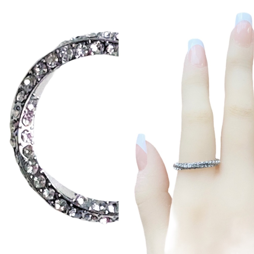 Minimalist Ring 18K Gold plated Diamond NEW